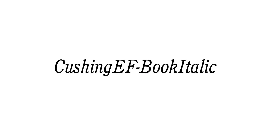 Fonte CushingEF-BookItalic