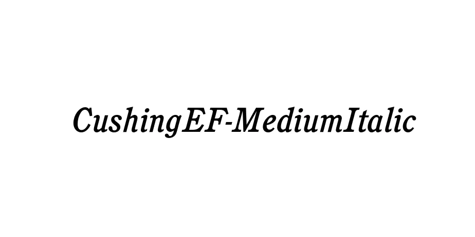 Fonte CushingEF-MediumItalic