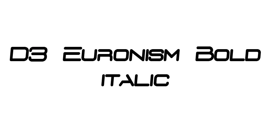 Fonte D3 Euronism Bold italic