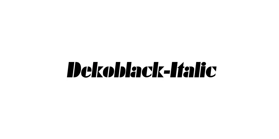 Fonte Dekoblack-Italic
