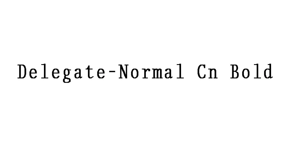 Fonte Delegate-Normal Cn Bold