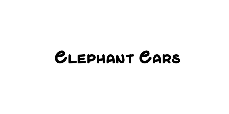 Fonte Elephant Ears