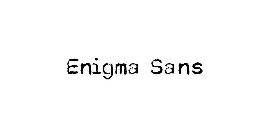 Fonte Enigma Sans