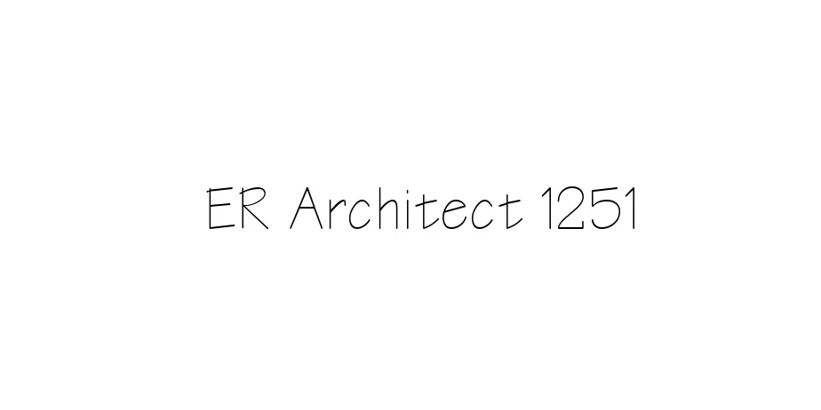 Fonte ER Architect 1251