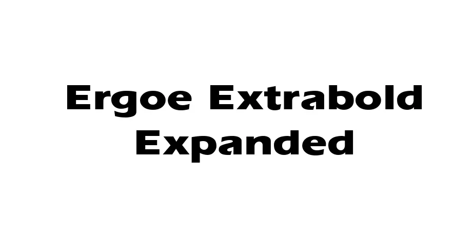 Fonte Ergoe Extrabold Expanded