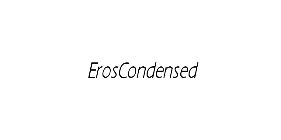 Fonte ErosCondensed