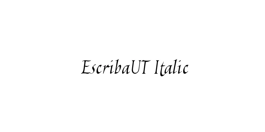 Fonte EscribaUT Italic