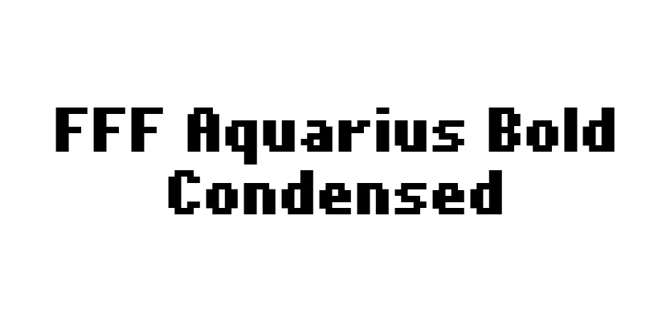 Fonte FFF Aquarius Bold Condensed