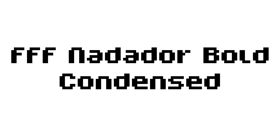 Fonte FFF Nadador Bold Condensed