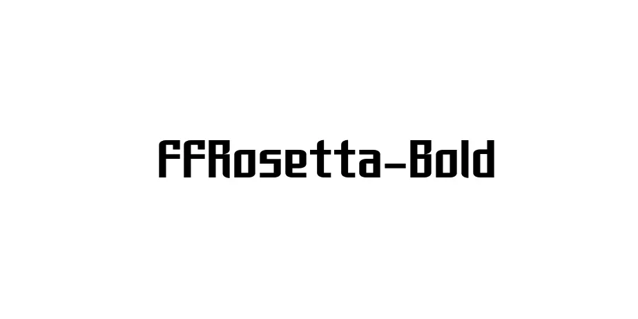 Fonte FFRosetta-Bold