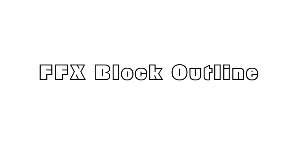 Fonte FFX Block Outline