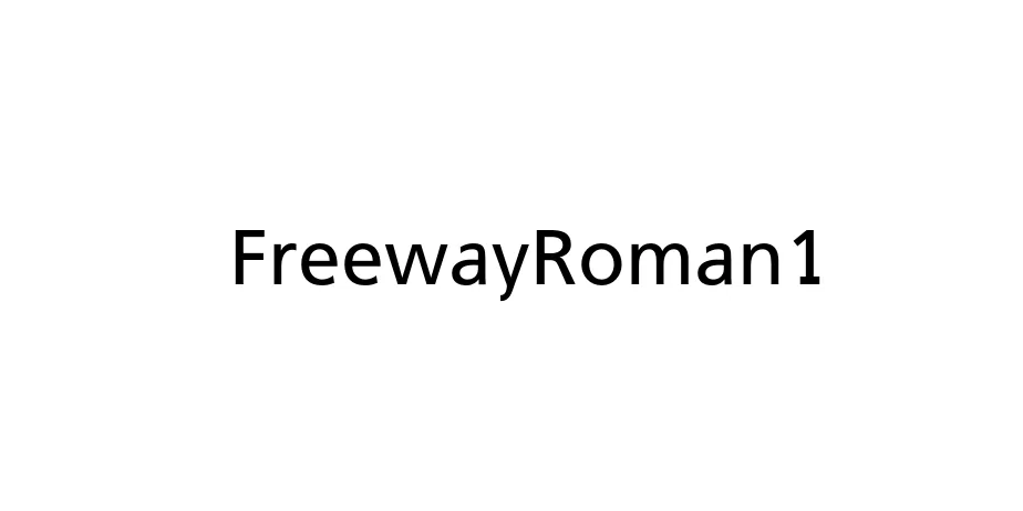 Fonte FreewayRoman1