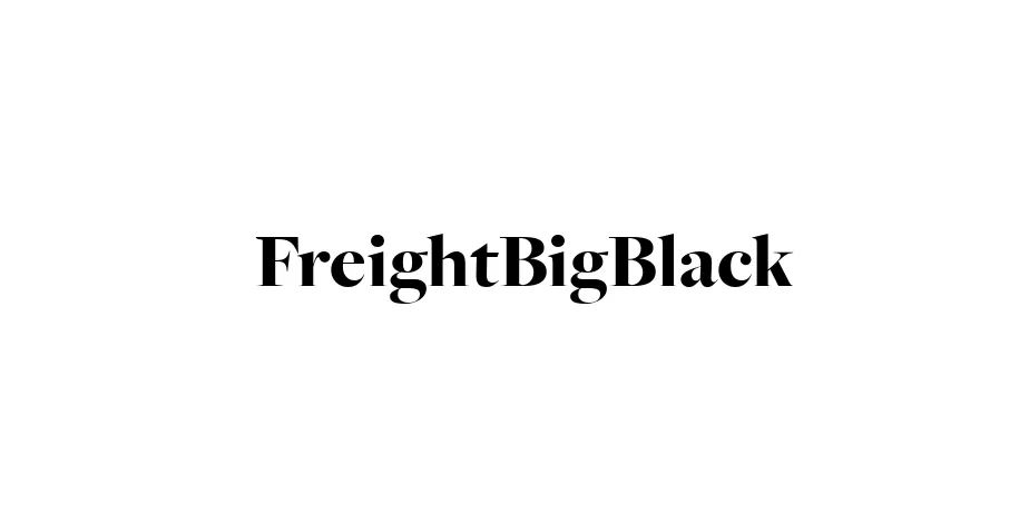 Fonte FreightBigBlack