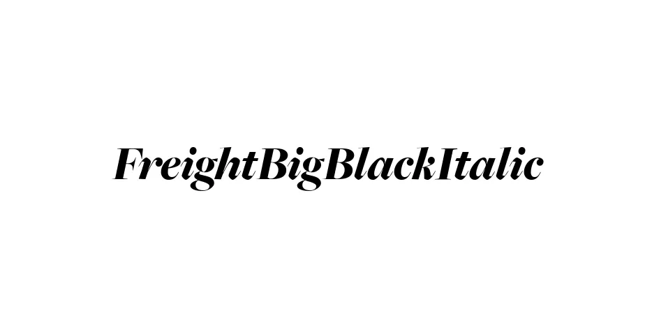 Fonte FreightBigBlackItalic