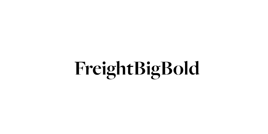 Fonte FreightBigBold