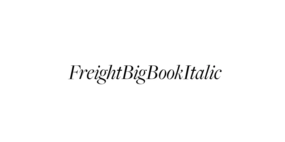 Fonte FreightBigBookItalic