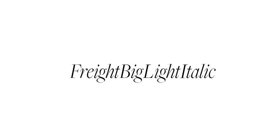 Fonte FreightBigLightItalic