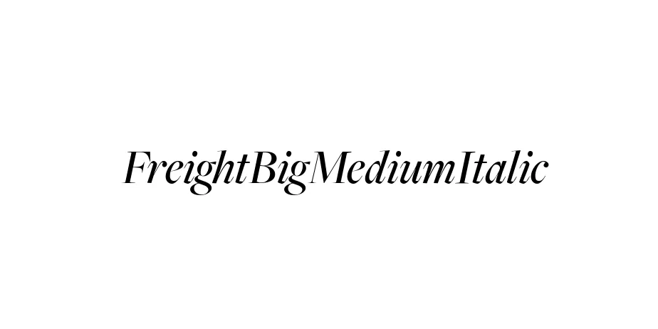 Fonte FreightBigMediumItalic