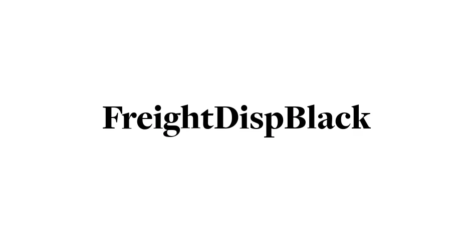 Fonte FreightDispBlack