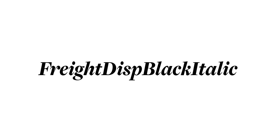 Fonte FreightDispBlackItalic