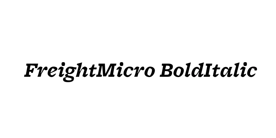 Fonte FreightMicro BoldItalic