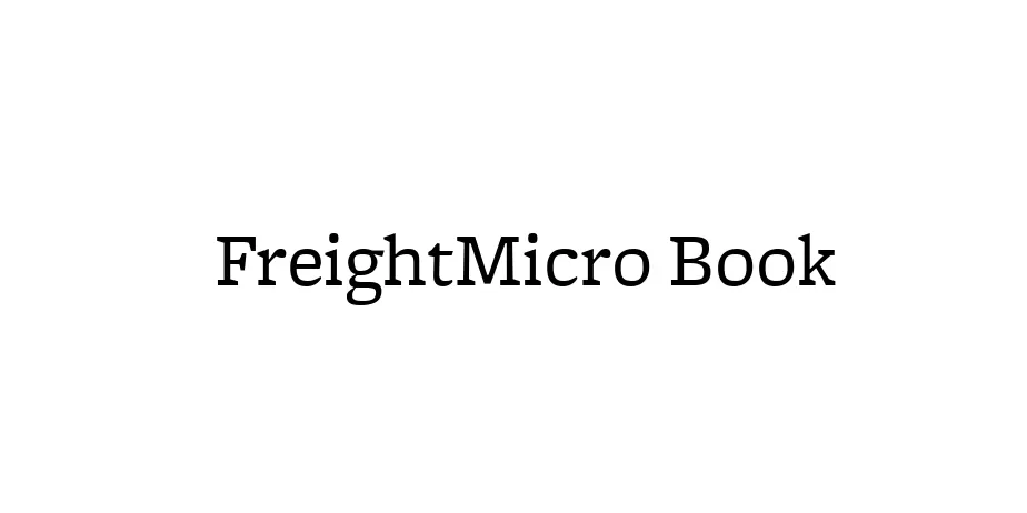 Fonte FreightMicro Book