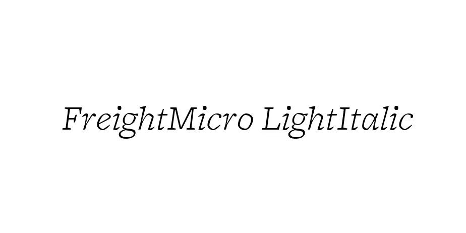 Fonte FreightMicro LightItalic