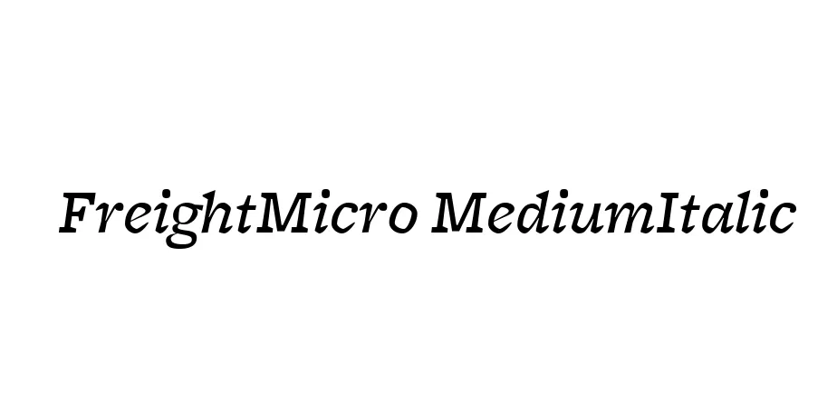 Fonte FreightMicro MediumItalic