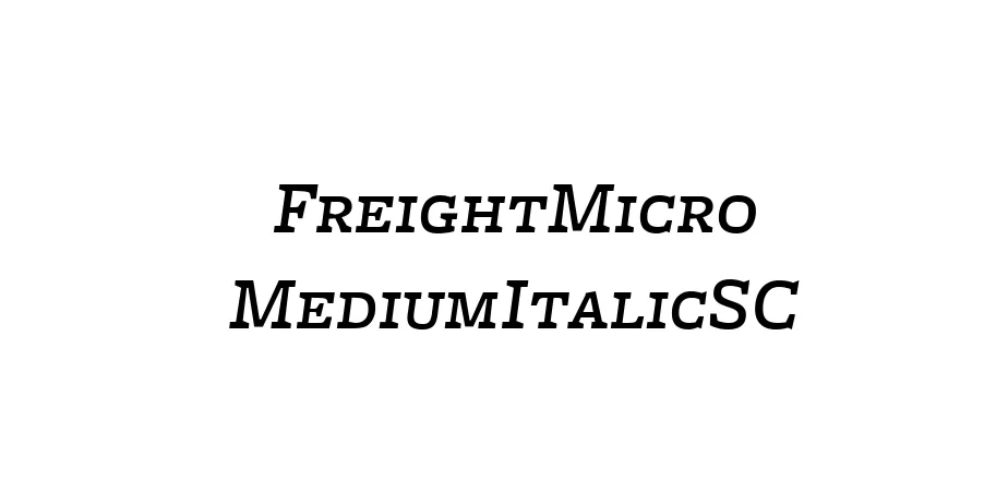 Fonte FreightMicro MediumItalicSC