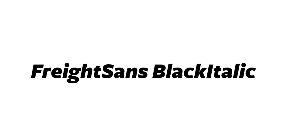 Fonte FreightSans BlackItalic