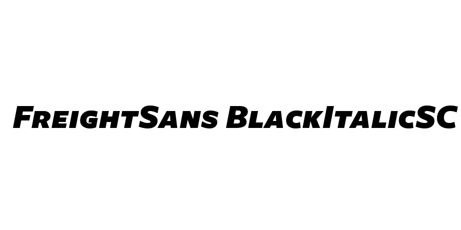 Fonte FreightSans BlackItalicSC