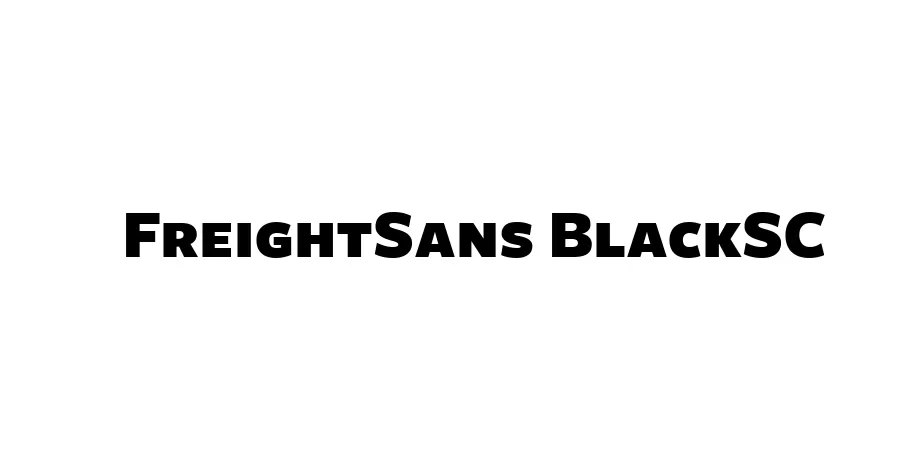 Fonte FreightSans BlackSC