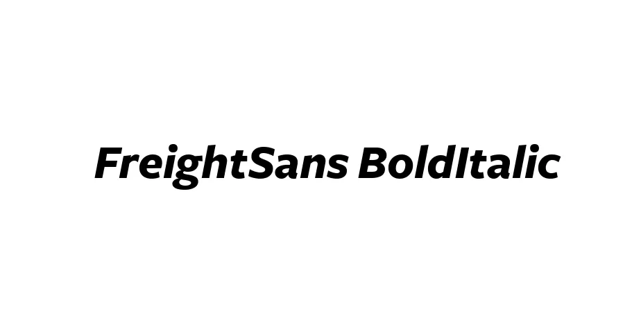 Fonte FreightSans BoldItalic