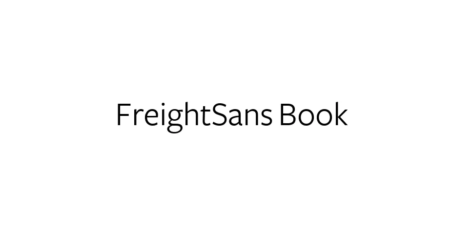 Fonte FreightSans Book