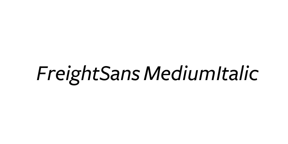 Fonte FreightSans MediumItalic