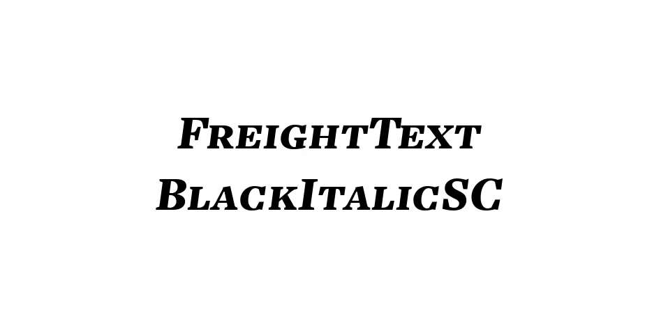 Fonte FreightText BlackItalicSC