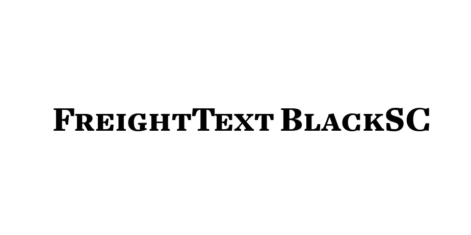 Fonte FreightText BlackSC