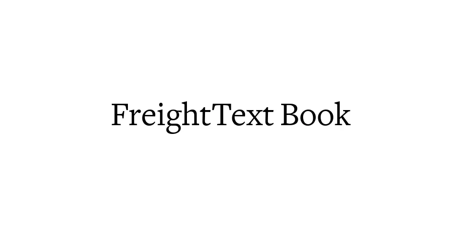 Fonte FreightText Book