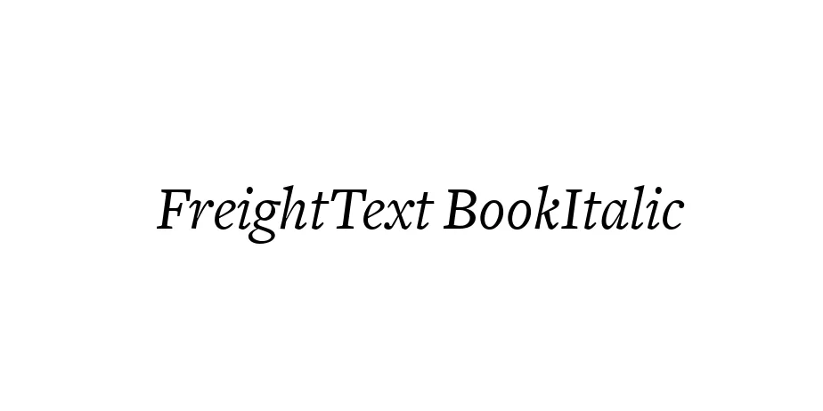 Fonte FreightText BookItalic