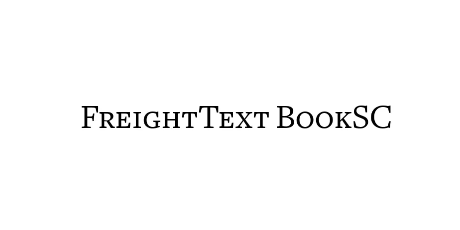 Fonte FreightText BookSC