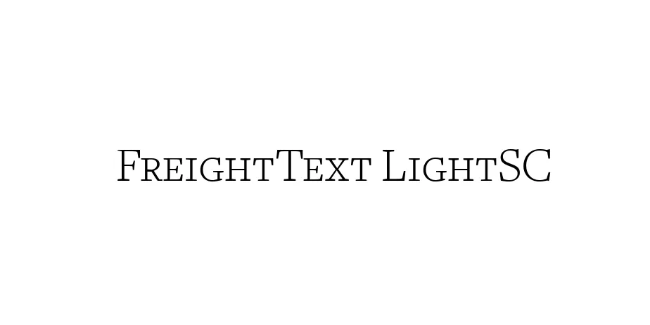 Fonte FreightText LightSC