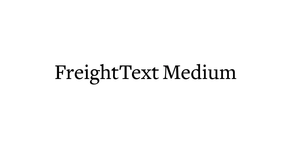 Fonte FreightText Medium