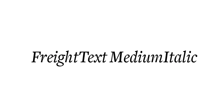 Fonte FreightText MediumItalic