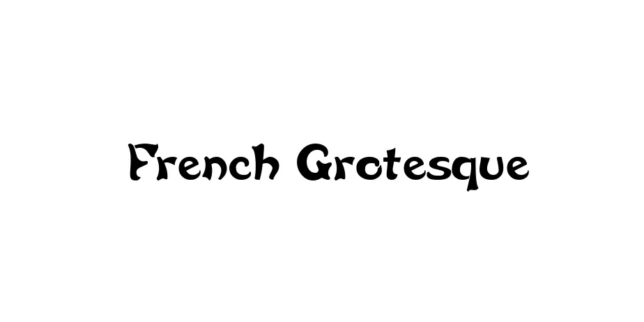 Fonte French Grotesque