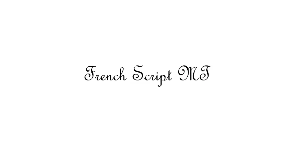 Fonte French Script MT