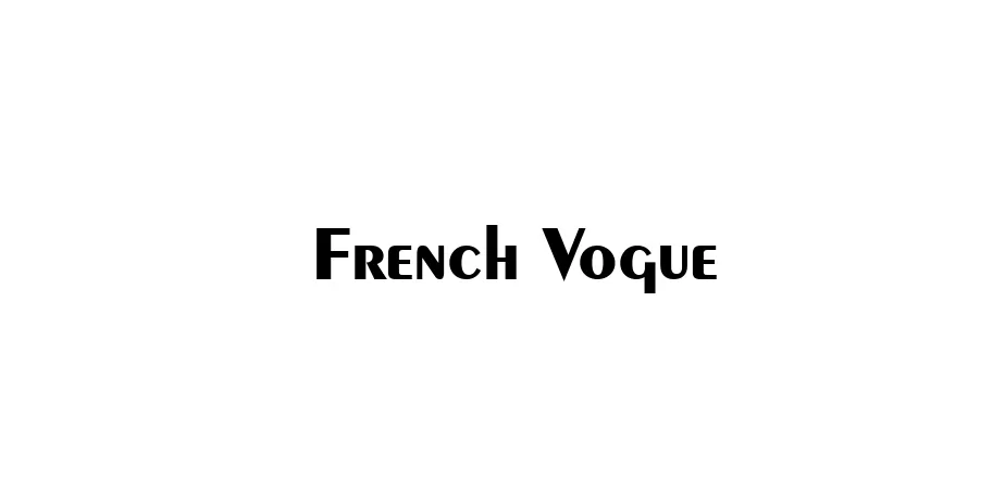 Fonte French Vogue