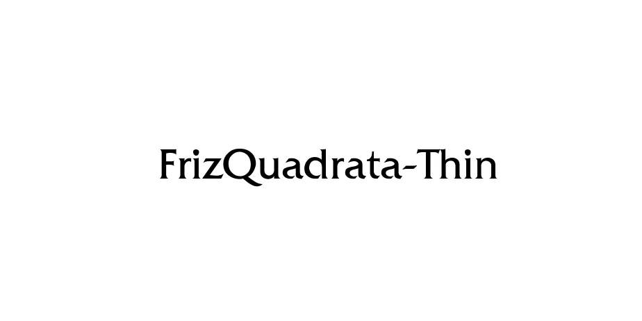 Fonte FrizQuadrata-Thin