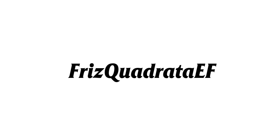 Fonte FrizQuadrataEF