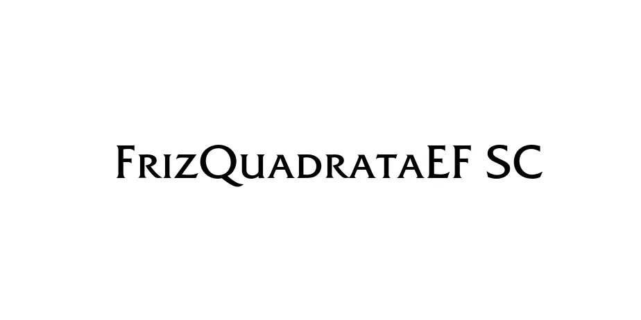 Fonte FrizQuadrataEF SC