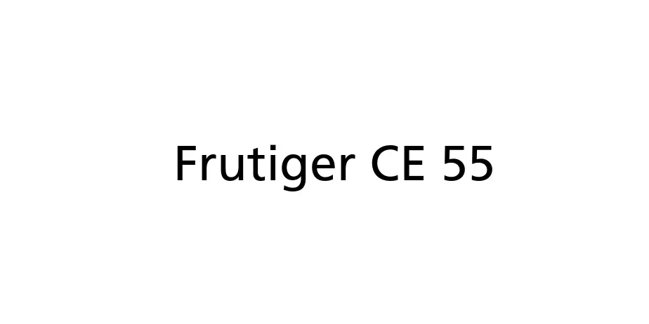 Fonte Frutiger CE 55